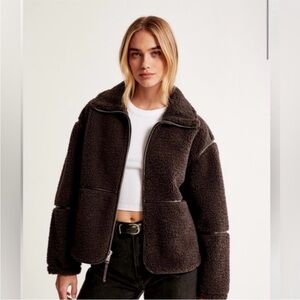 Abercrombie & Fitch Brown Sherpa Jacket